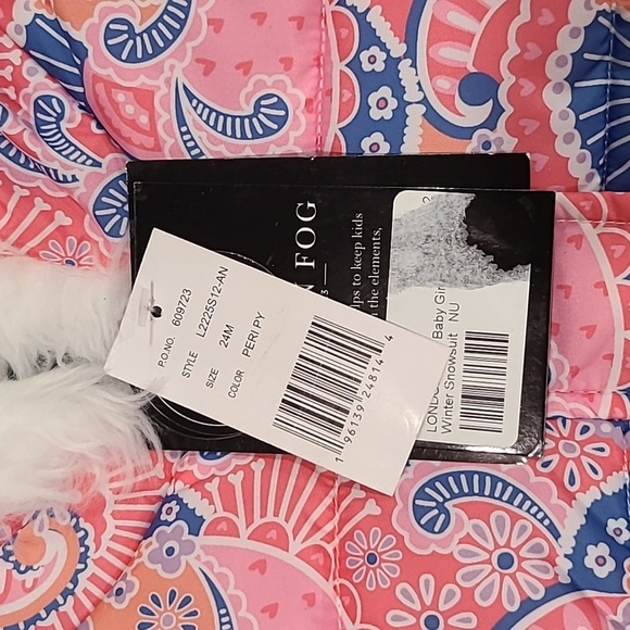 LONDON FOG Water Two-Piece Winter Snowsuit + Hooded Fleece Size 24 Monrhs - Picture 7 of 9